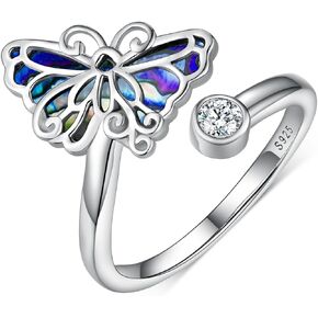 Butterfly Ring 925 Sterling Silver Butterfly Open Rings Butterfly Jewelry Gifts for Women