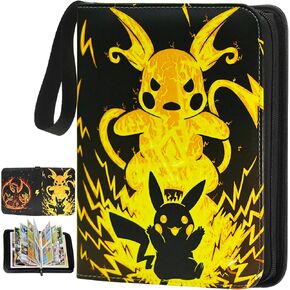 Card Binder Cards Holder 9-Pocket, Trading Binders for Card Games Collection Case Book Fits 900 Cards with 50 Removable Sleeves Display Storage Carrying Case