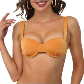 Women's Underwire Push Up Bikini Top Sexy Supportive Swimsuits Top Only