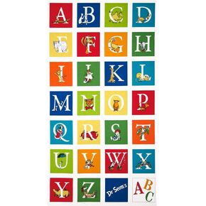 Dr. Seuss ABC 24" Panel Adventure, Fabric by the Yard