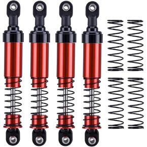 95mm 1/10 RC Crawler Shocks Metal Oil Filled Absorber with Spare Springs for LCG Chassis Capra SCX10 Element TRX4 Upgrades (95mm)