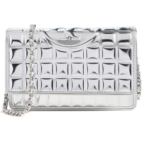 Tory Burch Women's Fleming Soft Metallic Quilt Chain Wallet Bag