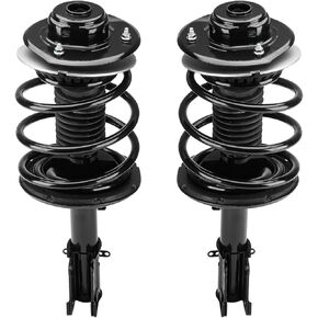 Front Strut Shock Assembly w/Coil Spring for Chrysler Town & Country FWD & Dodge Caravan 3.3L & Grand Caravan FWD 2001-2007, Voyager 3.3L 2001-2003, Replace 171572L 171572R, Left & Right, 2PCS