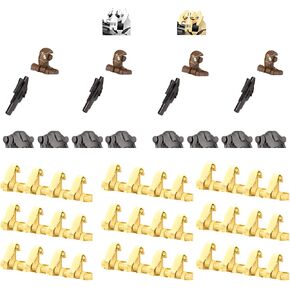50-Piece Pack Battle Soldiers, Action Figure Soldiers with Weapons, Clone Army Building Blocks Compatible with Other Sets, Gift for Kids Boys