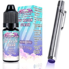 UV Resin Kit with Light Quick Dry, High Gloss, Odorless, Non Toxic for Jewelry Making, Plastic Repair, Resin Casting and Coating - Compact Design