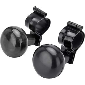 Steering Wheel Spinner Knob - 2 Packs Steering Wheel Suicide Knob - Universal Wheel Accessories Arthritis Handicap Spinner (Black)