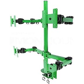 Quad LCD Monitor Stand Desk Clamp Holds Upto 4 27-Inch LCD Monitors, Yellow (LCD-2020Y)