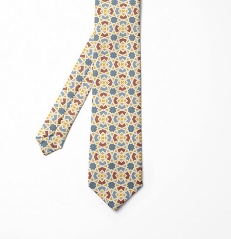 Ambesonne Necktie, Citrus Fruits Branches, 3.7", Dark Night Blue Marigold in Saudi Arabia