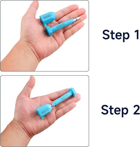 NovelBee 100pcs Bolt Seals for Containers,Metal Seals for Container,Shipping Container Locks,Shipping Seal with Print Progressive Numbering for Cargo Containers,Truck Trailers (Yellow) in Kuwait