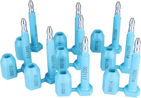 NovelBee 100pcs Bolt Seals for Containers,Metal Seals for Container,Shipping Container Locks,Shipping Seal with Print Progressive Numbering for Cargo Containers,Truck Trailers (Yellow) in Kuwait