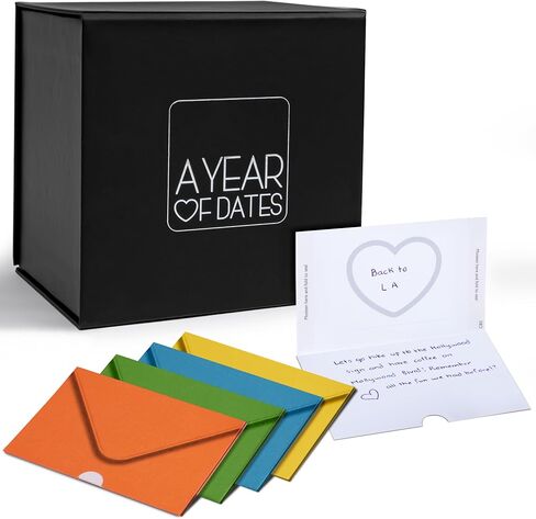 A Year Of Dates: Categorized Edition; A Christmas gift for your partner. A Date Night Box with sealed date ideas, Perfect for any couple. in Saudi Arabia