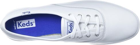 Keds Women's Champion Lace Up Sneaker, Black Premium Leather, 8 Medium in Saudi Arabia