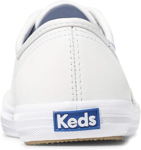 Keds Women's Champion Lace Up Sneaker, Black Premium Leather, 8 Medium in Saudi Arabia