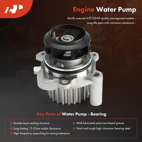 A-Premium Engine Timing Belt Kit with Water Pump Compatible with Volkswagen Passat 2001-2005 & Audi A4 1999-2006, A4 Quattro 1999-2005 - 1.8L 4.0L in Saudi Arabia
