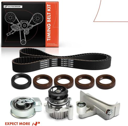 A-Premium Engine Timing Belt Kit with Water Pump Compatible with Volkswagen Passat 2001-2005 & Audi A4 1999-2006, A4 Quattro 1999-2005 - 1.8L 4.0L in Saudi Arabia