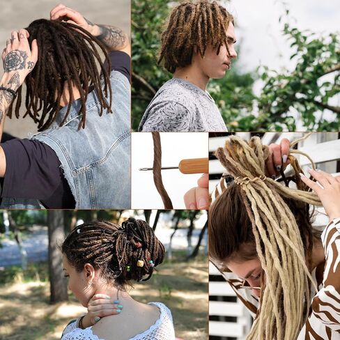 16Pcs Dreadlock Crochet Hook for Hair Loc Needle for Dreads Durable 0.75mm 1mm 2.5mm Dreadlock Crochet Needles with Interlocking Tool for locs Locking Hair Extensions Tool for Weaving Braid Craft in Saudi Arabia