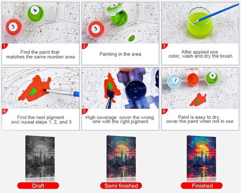 TUMOVO Paint by Numbers for Adults, Mushrooms Paint by Numbers, Flowers Painting by Number with Paint Brushes and Acrylic Pigment, 16x20 Inch Flameless Paint by Number for Adults Beginner 16X20 Inch in Saudi Arabia