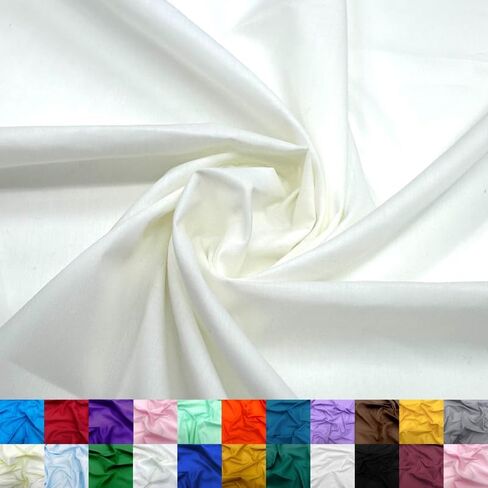 قماش جوخ من القطن والبوليستر من Ice Fabrics من The Yard - قماش ناعم وقابل للتنفس بعرض 60 بوصة للخياطة - قماش جوخ من The Yard للملابس والفراش والستائر - أسود - 2 ياردة in Saudi Arabia