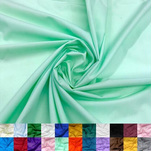 قماش جوخ من القطن والبوليستر من Ice Fabrics من The Yard - قماش ناعم وقابل للتنفس بعرض 60 بوصة للخياطة - قماش جوخ من The Yard للملابس والفراش والستائر - أسود - 2 ياردة in Saudi Arabia
