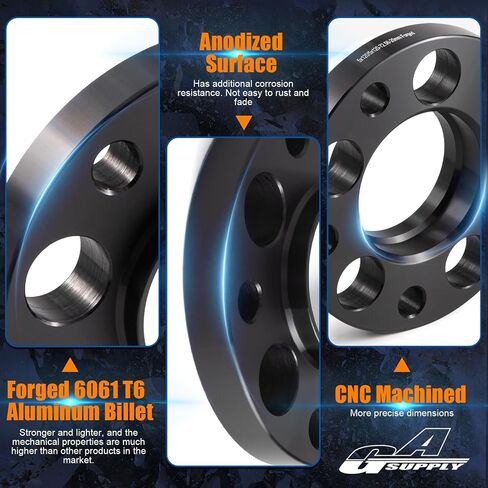 GAsupply 2PCS Wheel Spacers 5x120mm, 20mm Hubcentric Forged Spacer Hub Bore 72.56mm Thread Pitch M12x1.5 with Lug Bolts, for E36 E46 E90 E92 E60 318i 323i 325i 328i 330i 335i 525i 545i Z3 Z4 Z8 M3 in Kuwait