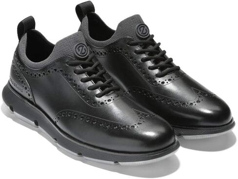 كول هان 4.Zerogrand Wing Tip أكسفورد أسود/أسود 8.5 واط - عريض in Kuwait