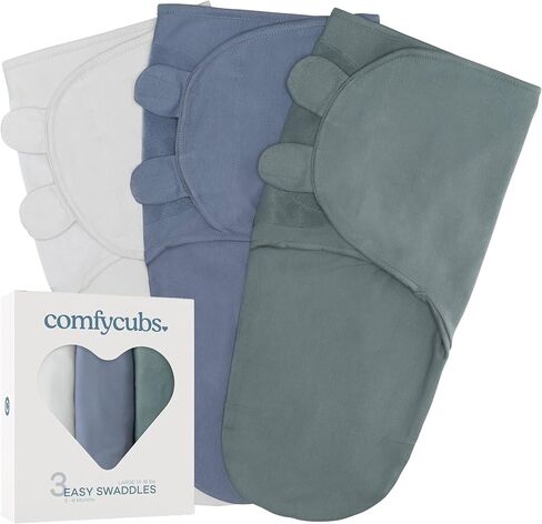 Comfy Cubs Easy Swaddle Blanket, 3 Pk S Velcro Swaddle Blush Mauve Mulberry in Saudi Arabia