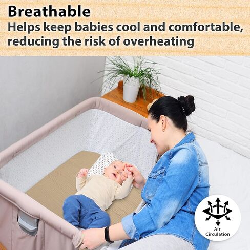 Baby Bassinet Sheet Set for Boy and Girl, 3 Pack, Universal Fitted for Oval, Hourglass & Rectangle Bassinet Mattress, Fitted Sheets Size 32 x 16 x 4 Inches, Aqua in Kuwait