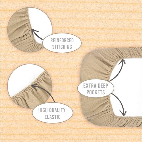 Baby Bassinet Sheet Set for Boy and Girl, 3 Pack, Universal Fitted for Oval, Hourglass & Rectangle Bassinet Mattress, Fitted Sheets Size 32 x 16 x 4 Inches, Aqua in Kuwait