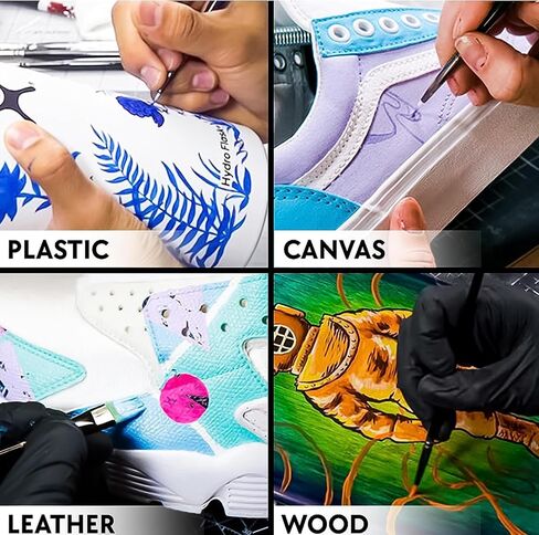 مجموعة أدوات طلاء الجلود من Angelus مكونة من 12 زجاجة 4 أونصة، PKstarter4oz in Kuwait