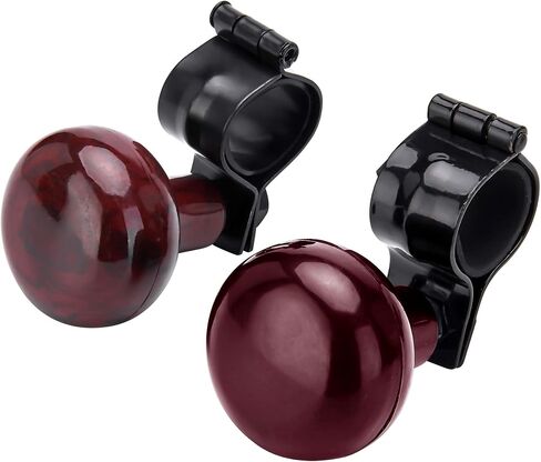 Steering Wheel Spinner Knob - 2 Packs Steering Wheel Suicide Knob - Universal Wheel Accessories Arthritis Handicap Spinner (Black) in Saudi Arabia