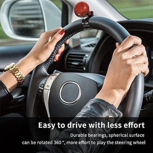 Steering Wheel Spinner Knob - 2 Packs Steering Wheel Suicide Knob - Universal Wheel Accessories Arthritis Handicap Spinner (Black) in Saudi Arabia