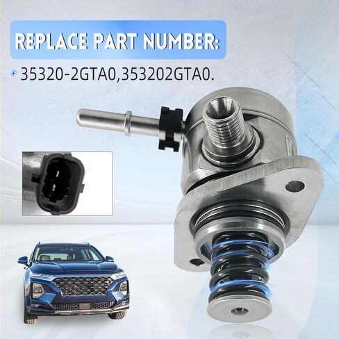 35320-2GTA0 High Pressure Fuel Pump Compatible with 2015-2020 Hyundai Santa Fe Sport Hyundai Sonata Kia Optima Kia Sorento Kia Sportage 2.0L Replaces 35320-2GTA0 353202GTA0 in Saudi Arabia