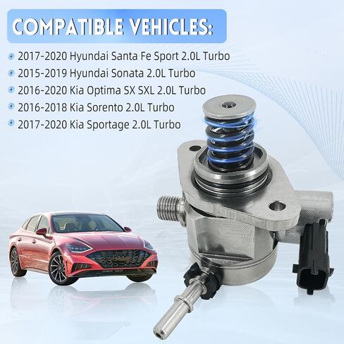 35320-2GTA0 High Pressure Fuel Pump Compatible with 2015-2020 Hyundai Santa Fe Sport Hyundai Sonata Kia Optima Kia Sorento Kia Sportage 2.0L Replaces 35320-2GTA0 353202GTA0 in Saudi Arabia