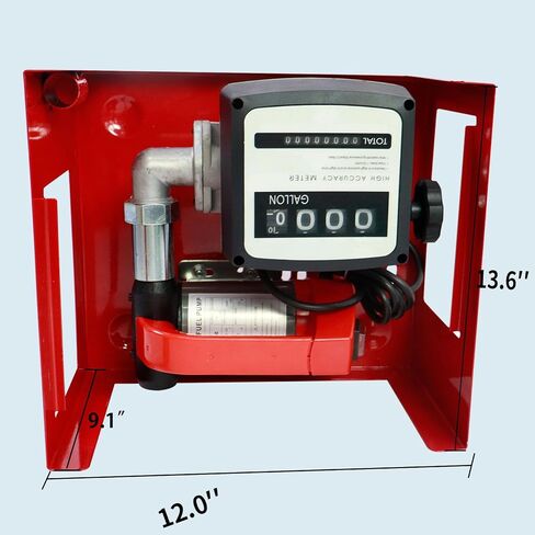DC 12 Volts Heavy Duty Fuel Transfer Pump,Self Priming Diesel Transfer Pump with Filter,Hose & Automatic Fuel Nozzle for Diesel,Kerosene and Transformer Oil,12 GPM Flow Rate All NPT Standard in Saudi Arabia