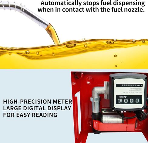 DC 12 Volts Heavy Duty Fuel Transfer Pump,Self Priming Diesel Transfer Pump with Filter,Hose & Automatic Fuel Nozzle for Diesel,Kerosene and Transformer Oil,12 GPM Flow Rate All NPT Standard in Saudi Arabia