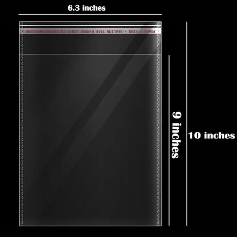 6" x 9" Resealable Cellophane Bags 1500 pcs Small Self Sealing Clear Bags for Packaging Products Self-adhesive Cello Bag for Jewelry, Cards, Photos, Envelopes, Gifts, Bakery, Candies and Products in Saudi Arabia