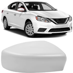 Moonlinks Compatible with Nissan Sentra 2013 2014 2015 2016 2017 2018 2019 Left Side Mirror Cover Replacement, White Primer Left Driver Side Door Rearview Mirror Cover Trim Side Mirror Cap Cover in Kuwait