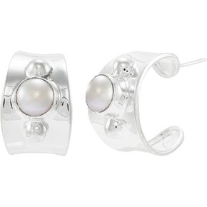 أقراط على شكل حرف J من الفضة الاسترليني "تولوم" من Silpada in Kuwait