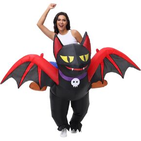 Spinosaurus Inflatable Bat Costume for Adult,Inflatable Halloween Costumes Funny Blow Up Riding on Animal Cosplay Costumes Halloween Inflatable Suits for Men Women