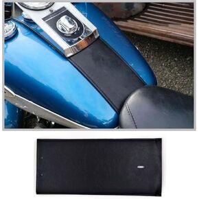PU Leather Gas Tank Panel Bib for Harley Softail and Dyna Models, 1993-2017
