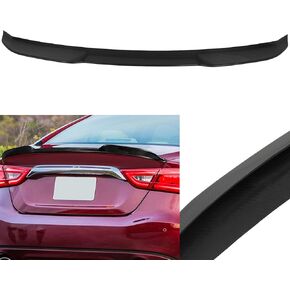 cciyu V Style Rear Trunk Lip Spoiler Wing Fits for 2016-2021 for Nissan Maxima Racing Trunk Spoiler(Carbon Fiber Glossy Black)