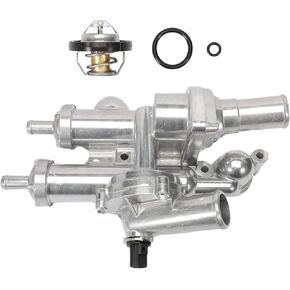 Upgraded Aluminium Engine Coolant Thermostat Housing Assembly 68003582AB for Chry 200 2008-2010 Sebring 2008-2010 Avenger Caliber Journey Patriot 2.4L 902-319
