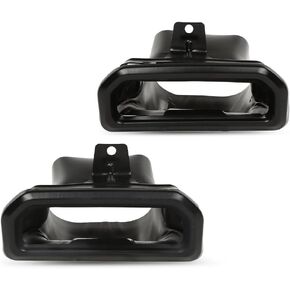 GRAND ORANGE Exhaust Tips Bezel Pair Steel Compatible with Chevy Silverado GMC Sierra 1500 2019-2024 2253506 84434641 84434642 84667764 Glossy Black