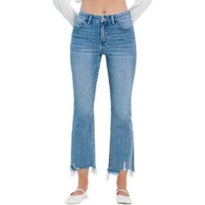 Flying Monkey High Rise Kick Flare Jeans Light Blue