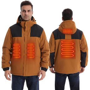 Heated Jacket for Men with Power Bank,4 Large Area Graphene Heating Element