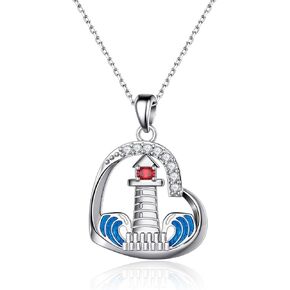 Lighthouse Necklace for Women Lighthouse Pendant Necklace Birthday Jewelry Gift for Women
