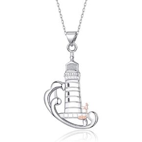 Lighthouse Necklace for Women Lighthouse Pendant Necklace Birthday Jewelry Gift for Women