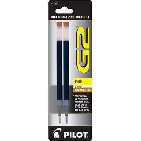 Pilot, G2 Gel Ink Refills, Fine Point 0.7 mm, Caramel, Pack of 2