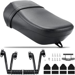 Rear Passenger Pillion Seat and Footpegs Kit Fits for 2015-2022 Kawasaki Vulcan S 650 VN650