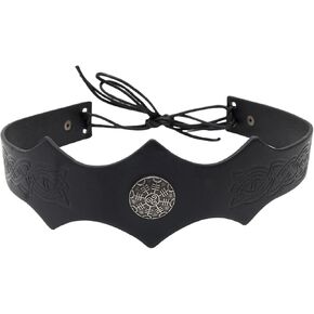 Vintage Leather Headband Medieval Tiara Costume Leather Circlet Renaissance Viking Headpiece Warrior Crown for Men